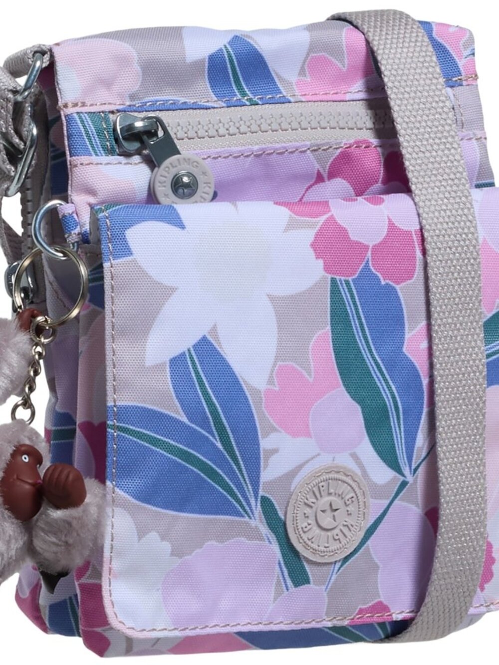 NEW Kipling New Eldorado Floral Crossbody Bag Main Flap Pocket Adjustable Strap